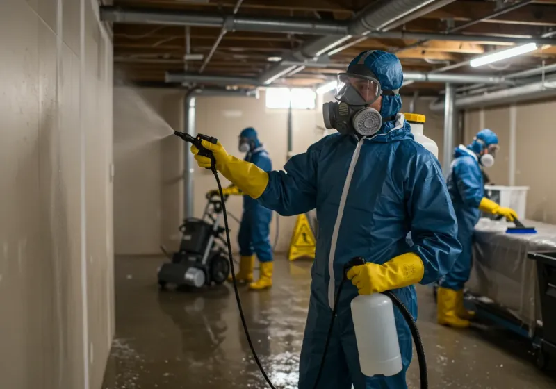 Basement Sanitization and Antimicrobial Treatment process in Hayden, AL